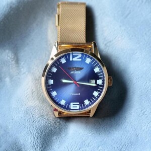 Poljot Aviator Mechanical Watch | Soviet Pilot Wristwatch | Vintage Men's Gift