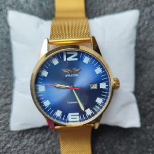 Poljot Aviator Mechanical Watch | Soviet Pilot Wristwatch | Vintage Men's Gift