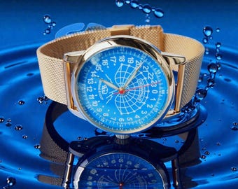 Montre automatique Raketa Polar 24 heures pour homme | montre-bracelet mécanique vintage soviétique Arctic Expedition