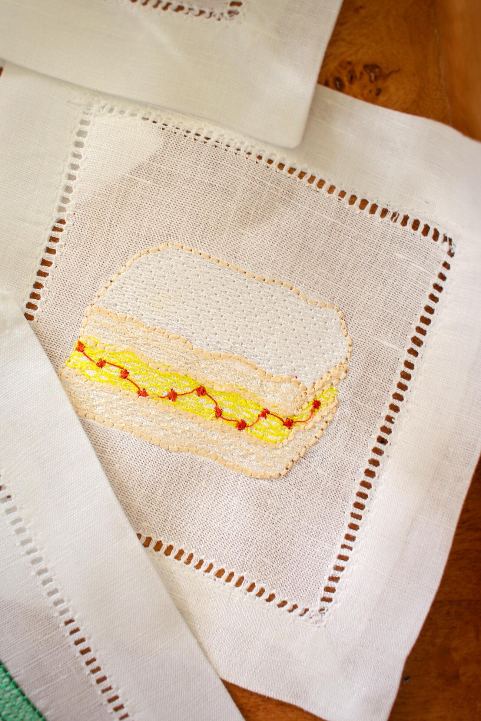 Hemstitch Cocktail Napkin Sets