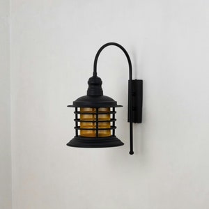 Rustic Outdoor Wall Sconce, Vintage Industrial Wall Lamp, Cage Wall Light, Outdoor Porch Light, Modern Wall Lighting Fixture, Exterior Light