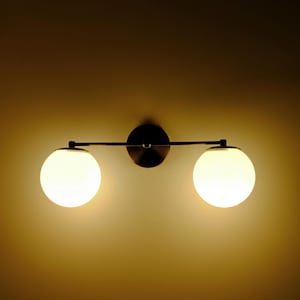 Globe Wall Light, Modern Vanity Wall Sconce, Mirror Lighting, Industrial Wall Sconce, Bathroom Sconce, Bedroom Wall Lamp, Vintage Sconce
