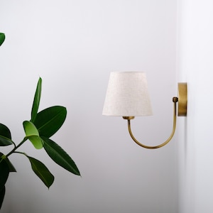 Vintage Brass Finish and Stone Lampshade