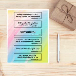 6 Printable Bookmarks Featuring Witty, Sarcastic Sayings