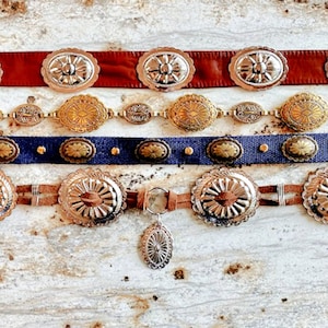 Ceinture concho en cuir véritable Western vintage DÉFILEMENT VERS LE BAS 4 informations