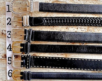 Genuine Leather Belt, Black, COACH, Italian, Brighton, Cole Haan, Men Womens, Choose Yours