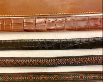 Vintage Brighton Belt Silver Brass black brown Leather Western SCROLL DOWN 4 Info