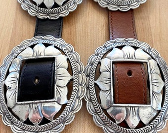 Concho Belt Genuine Leather Southwestern Western Country Sunflower Brighton quality