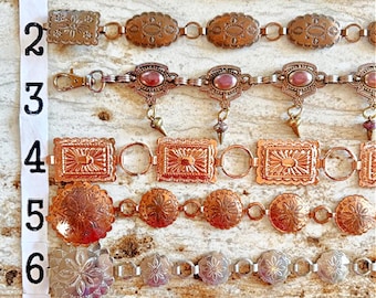 Pasek łańcuszkowy Miedź Złoto Srebro Vintage i nowoczesna ozdoba talii PRZEWIŃ W DÓŁ 4 Informacje