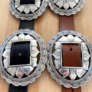 vintage Brighton レザー ベルト ハート コンチョ シルバー vintage Brighton レザー ベルト ハート コンチョ シルバー