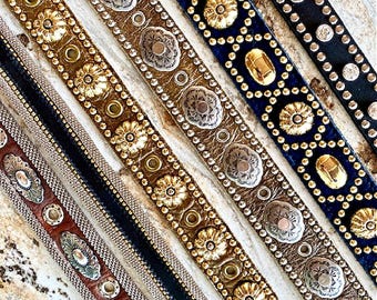 Ceinture vintage Sand Castle or clous argentés Concho Brighton DÉFILEMENT VERS LE BAS 4 informations
