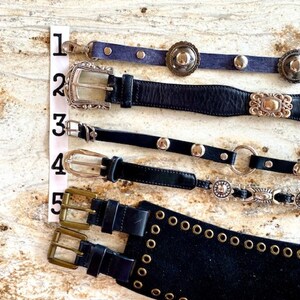 ONE LEFT #5, Vintage Leather Belts - Western, Studded, & Buckle Styles