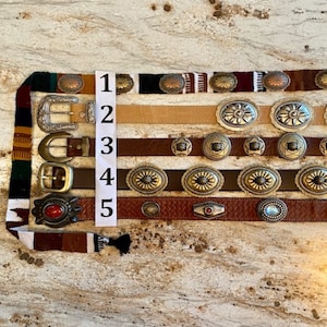 Concho Belt VEGAN Western Country Cowgirl Vintage SCROLL DOWN 4 Info