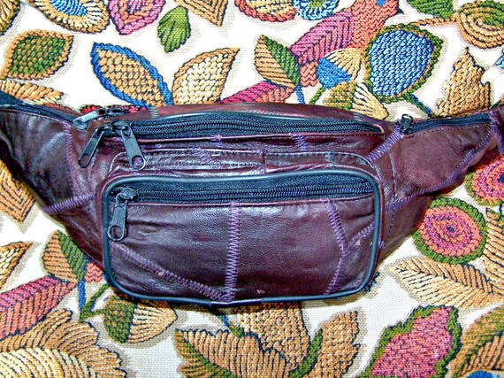 Fanny Pack Patched Leather Hands Free Belt Bag Uni