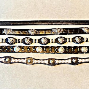 Ceinture concho vintage noire argentée, Brighton + États-Unis Western Scroll Down 4 INFOS
