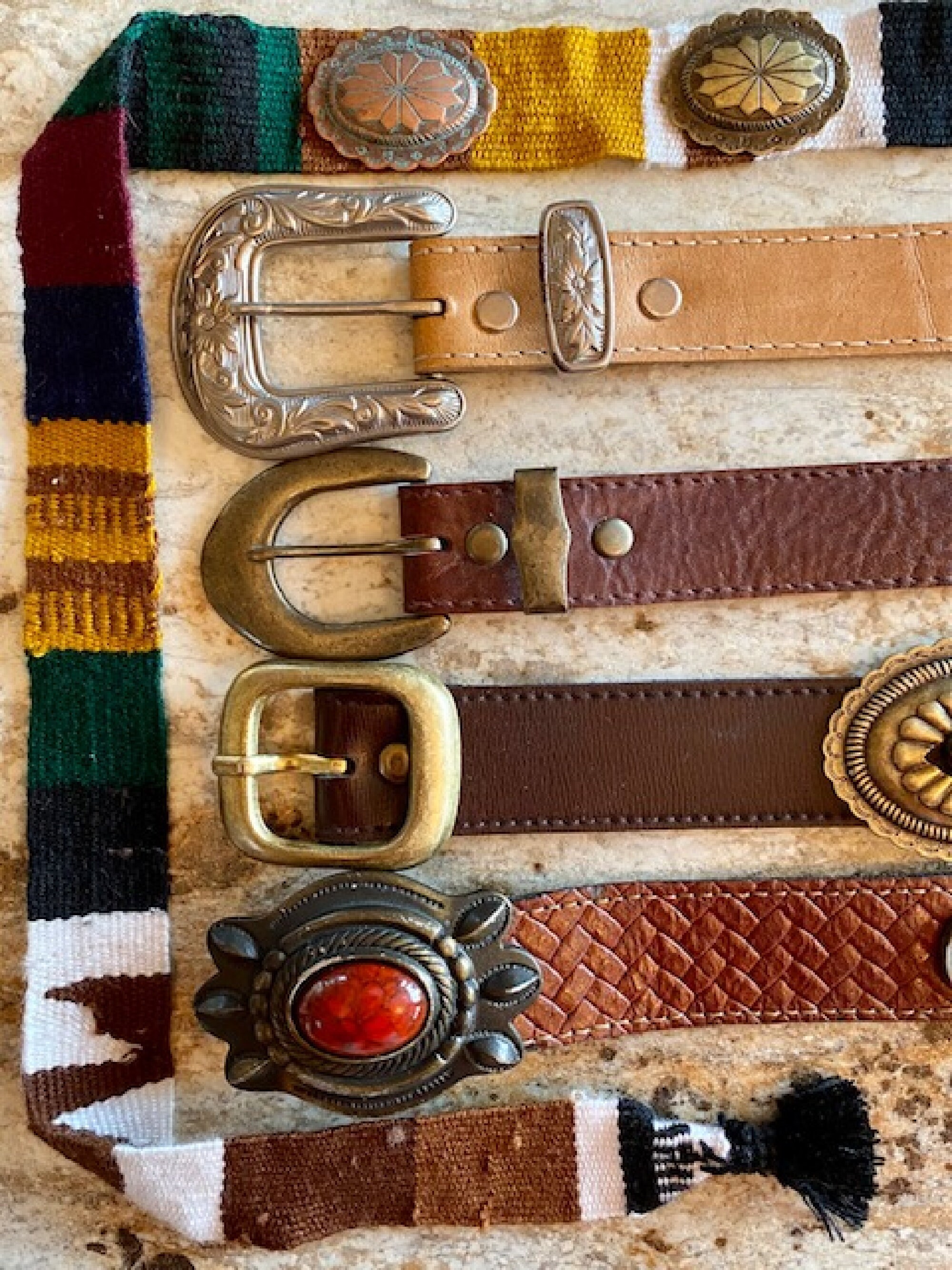 Concho Belt VEGAN Western Country Cowgirl Vintage SCROLL  display picture 3