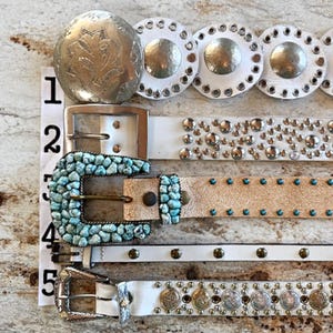 Vintage Adjustable Women’s Belt With Sand Dollar Buckle Vintage Adjustable Belt With Sand Dollar Buckle main image 4