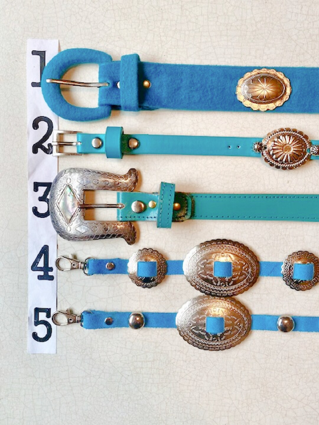 Western Concho Turquoise Square Chain Belt main image 1