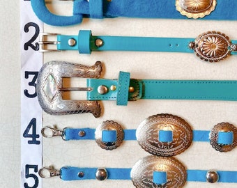 Western Leopard and Turquoise Belt. Fits Small/medium - 43  display picture 1