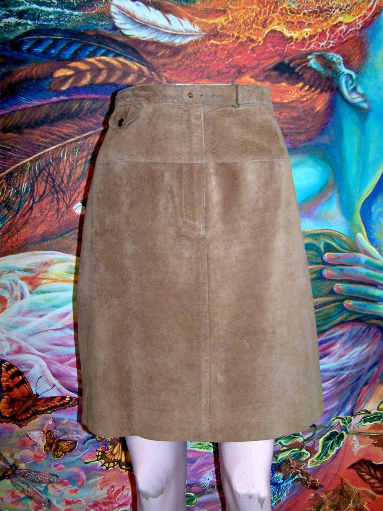 Designer Suede Skirt Ralph Lauren Brown Leather Skirt Size 10 - Etsy  Australia