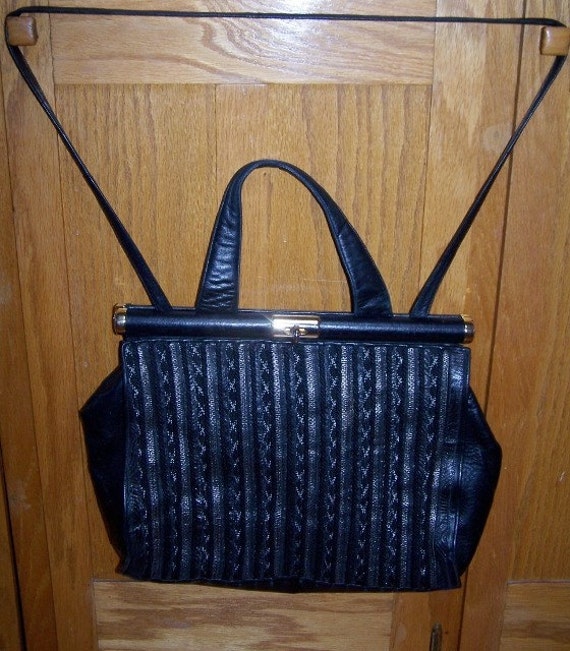 Leather Satchel Black Bag Large Messenger crossbod