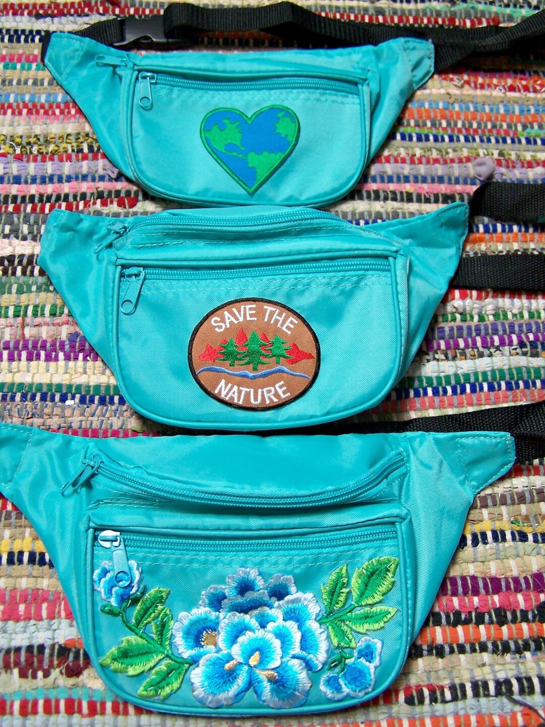 Bum Bag Fanny Pack Belt Bag Turquoise Embroidered CHOOSE ONE Etsy UK