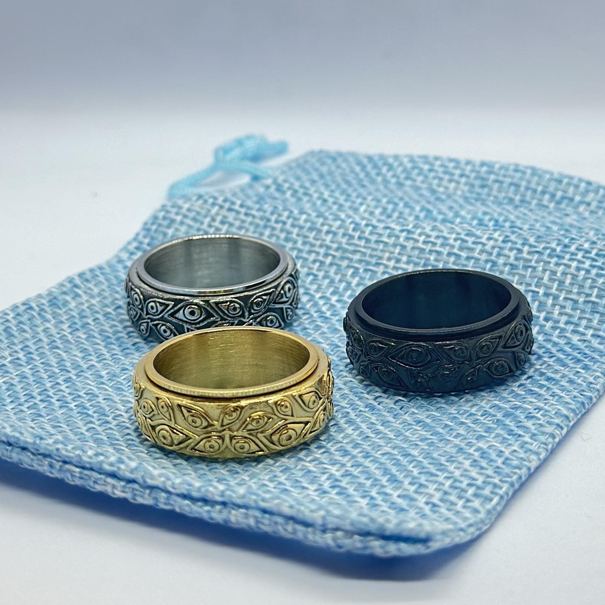 Jujutsu Kaisen Eye Ring,  Evileye Ring,Sukuna Eye Fidget Ring,Antianxiety Ring, Spinning Anxiety Ring, Eye of Horus Ring, JJK Anime Ring