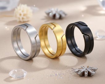Minimalist Matching Rings – Couple Promise Bands (7–12)