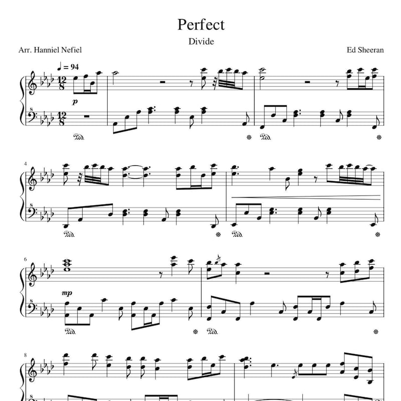 Ed Sheeran Perfect Etsy UK