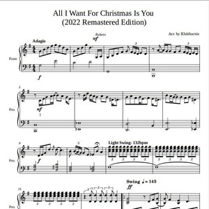 Mariah Carey – All I Want for Christmas Is You Pianonoter PDF | Digital nedladdning för jul