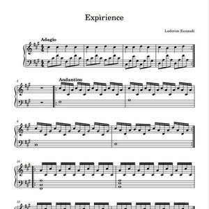 Experience – Ludovico Einaudi Piano Sheet Music PDF | Intermediate Digital Download