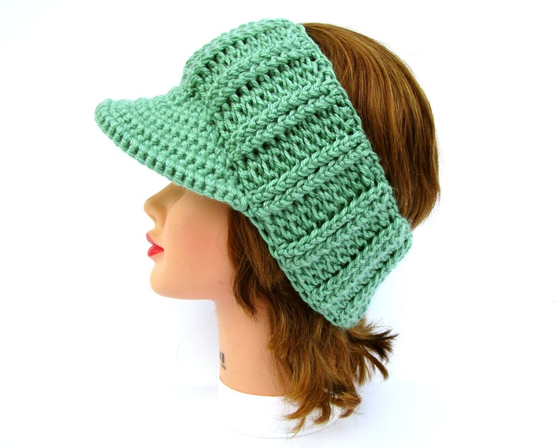 Green Visor Sun Visors For Women Crochet Headband Women/'s Visor Headband Crochet Sun Visor Green Headband Visor Ladies Sun Visors