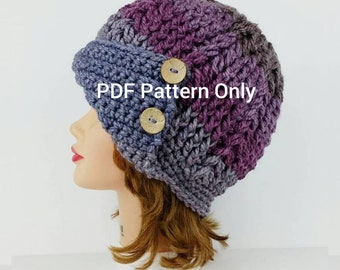 PDF PATTERN ONLY, Cloche Hat Pattern, Crochet Hat Patterns For Women, Crochet Beanie Pattern, Crochet Winter Hat Pattern, Beanie Hat Pattern