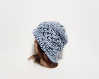 Knit Summer Hat, Cotton Hat For Women, Summer Bucket Hat, Wide Brim Hat, Women's Summer Hats