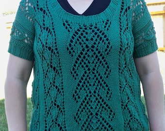 Green Sweater, Women's Sweater, Knit Pullover Sweater, Oversized Sweater, Lace Knit Sweaters For Women, Sweater Shirt Women, Baggy Sweater