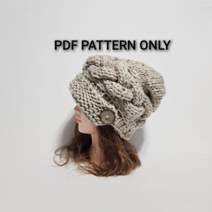 Cable Knit Cloche & Newsboy Hat Pattern (PDF Pattern) American English Only