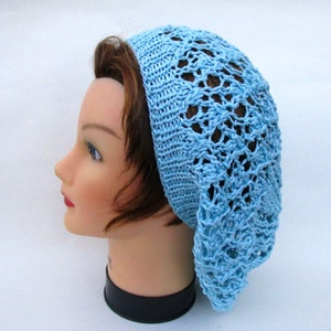 Slouchy Strickmütze, Damenmütze, Blaue Mütze, Strickmütze, Damen Strickmütze, Slouchy Beanie, Damenmütze, Hüte für Frauen, Spitze Strickmütze