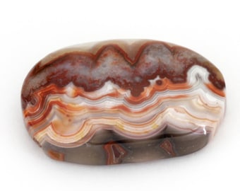 Laguna Lace Agate Cabochon 22.7mm x 32.3mm | Free Form Laguna Lace Cabochon