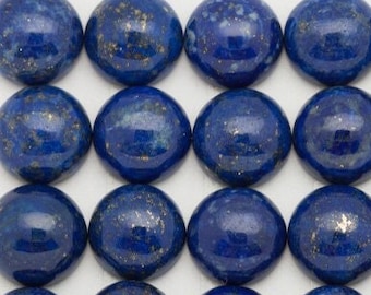 Blue Lapis Cabochons 12mm Round | ONE 12mm Round Lapis Cabochon | High Grade Royal Blue Lapis Lazuli Cabochons