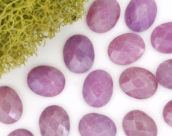Ovale Ruby Cabochons 8mm x 10mm | Rose Cut Dambord Cut Ruby Cabochons | 8x10mm Ovale Natuurlijke Ruby Cabochons