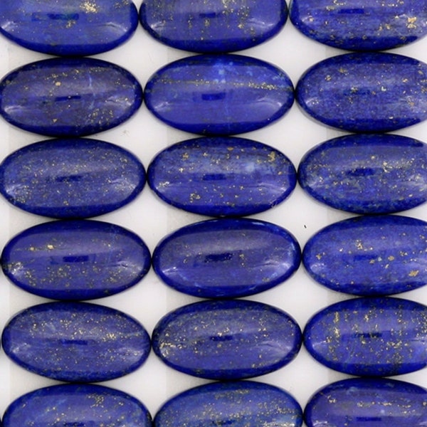 Oval Lapis Cabochons 8mm x 15mm Oval Lapis Cabochons | Royal Blue Lapis Lazuli Cabochons | Natural Lapis Cabochons | Lapis Lazuli Cabochons