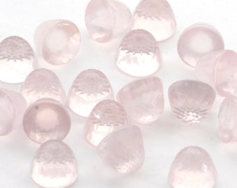 Natural Rose Quartz Oval Cabochon 7 Psc. Rose Quartz Cut Gemstone Rose Quartz Rose Cut Cabochon 14x10 mm
