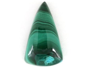 Triangular Malachite Designer Cabochon | Triangle Malachite Cabochon 13mmx22mm | Free Form Malachite cabochon