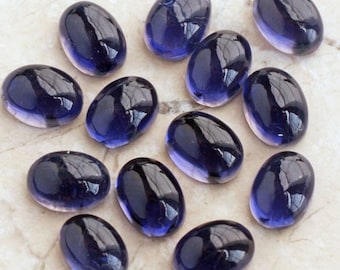 Oval Iolite Cabochons 5mm x 7mm | ONE Oval Iolite Cabochon 5x7mm | Deep Blue Iolite cabochons