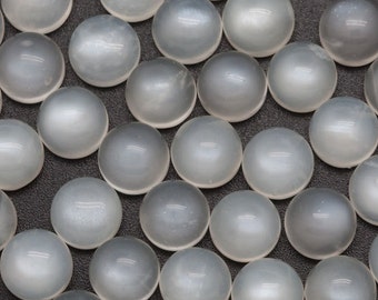 White Moonstone Cabochon ONE 8mm Round Moonstone Cabochons | natural moonstone | Round White Moonstone for Jewelry Making