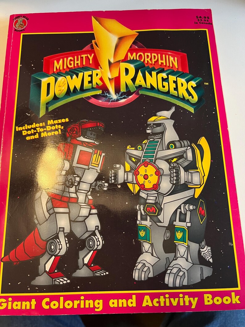 Vintage Mighty Morphin Power Rangers Bundle. Book and Coloring Activity ...