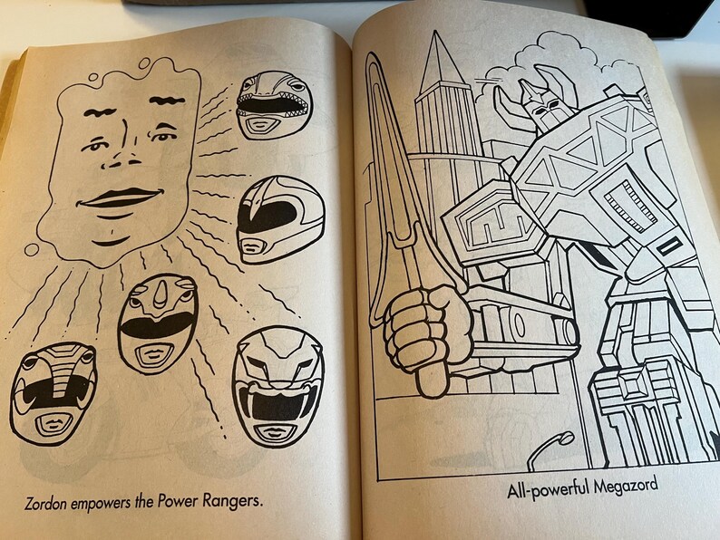 Vintage Mighty Morphin Power Rangers Bundle. Book and Coloring Activity ...