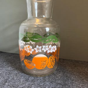 Vintage Orange Juice Pitcher Carafe