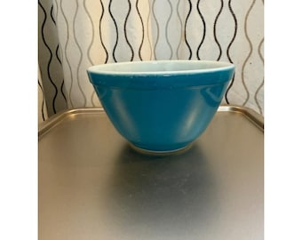 Vintage Pyrex Türkis Blau Rührschüssel 402 1,5 pt MCM Küchengeschirr