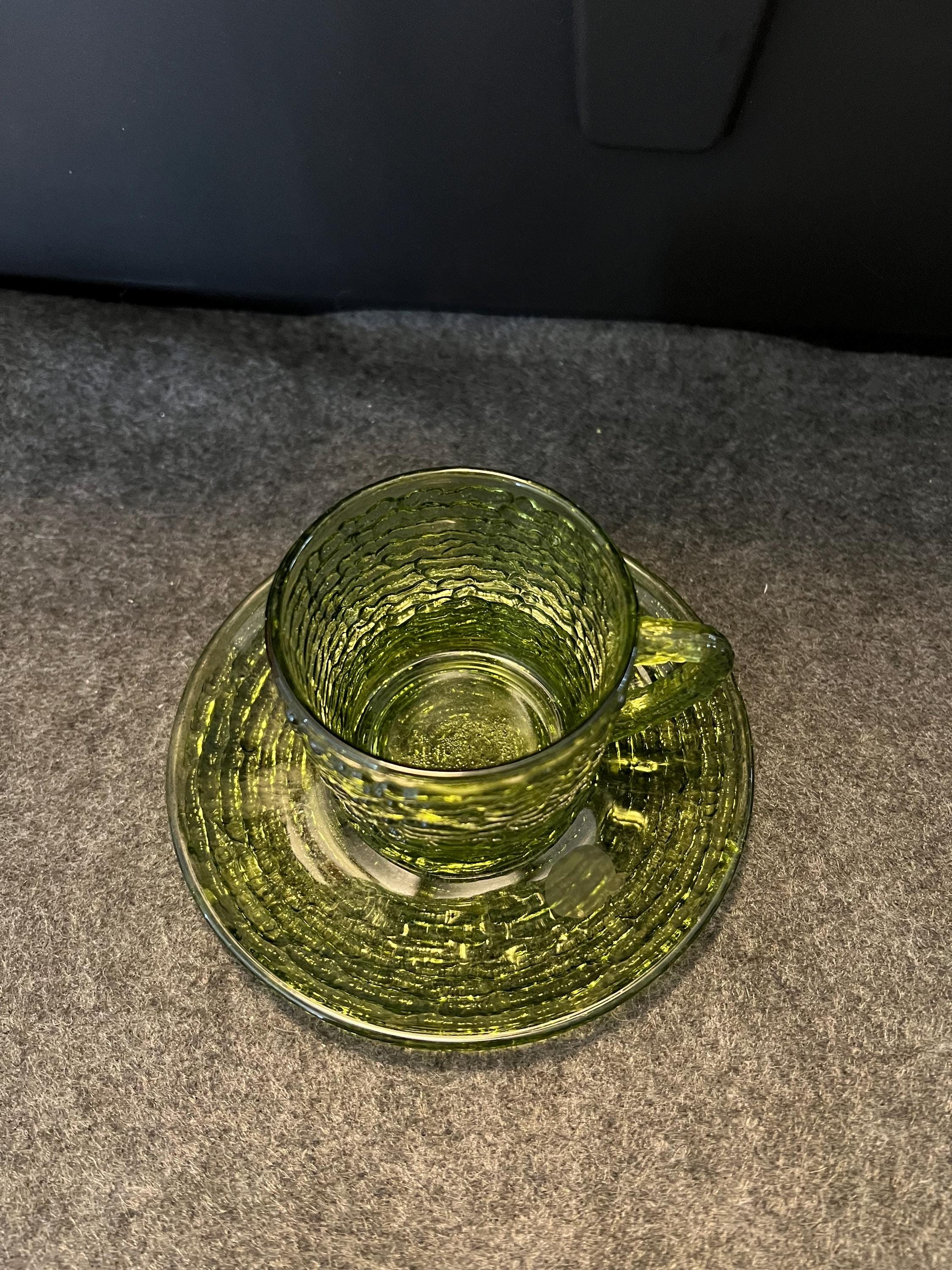 Vintage Anchor Hocking Sorano Avocado Cup and Saucer Set. - Etsy